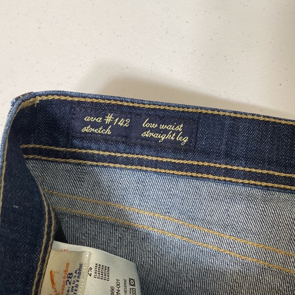 Citizens Of Humanity Women’s Dark Wash Low Waist Straight Leg Jeans Size 28 - Picture 12 of 17